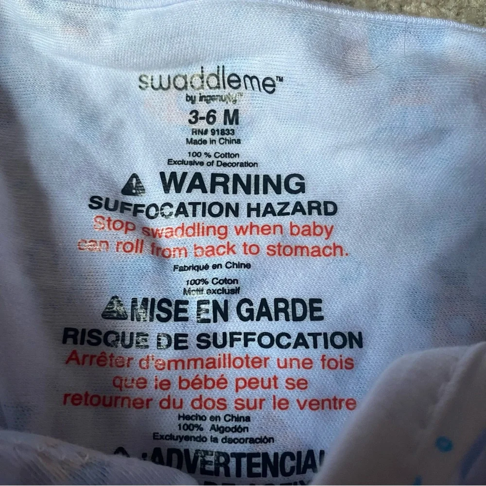 SwaddleMe by Ingenuity swaddle in size 3 to 6 months
